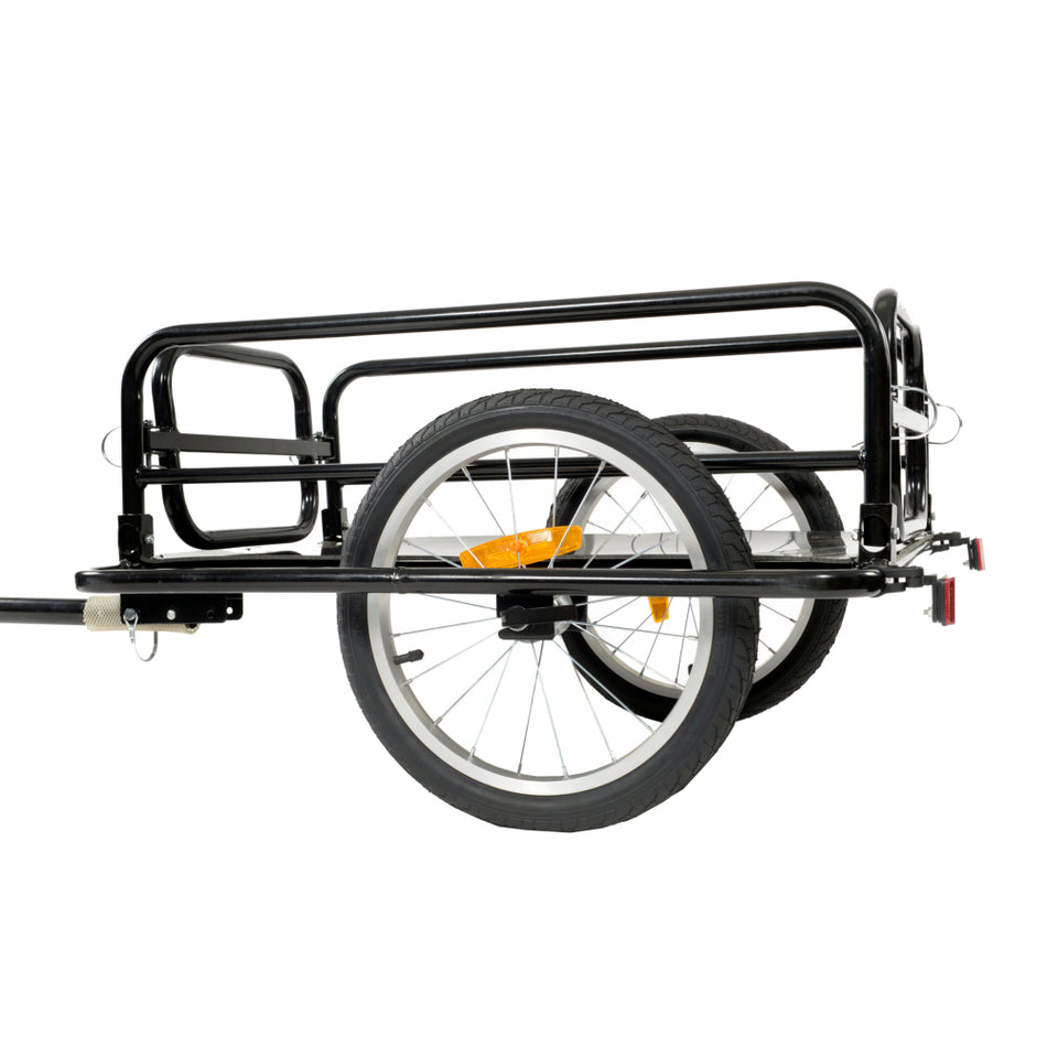 Folding Bike Trailer With Universal Hitch Bicycle Storage Trolley