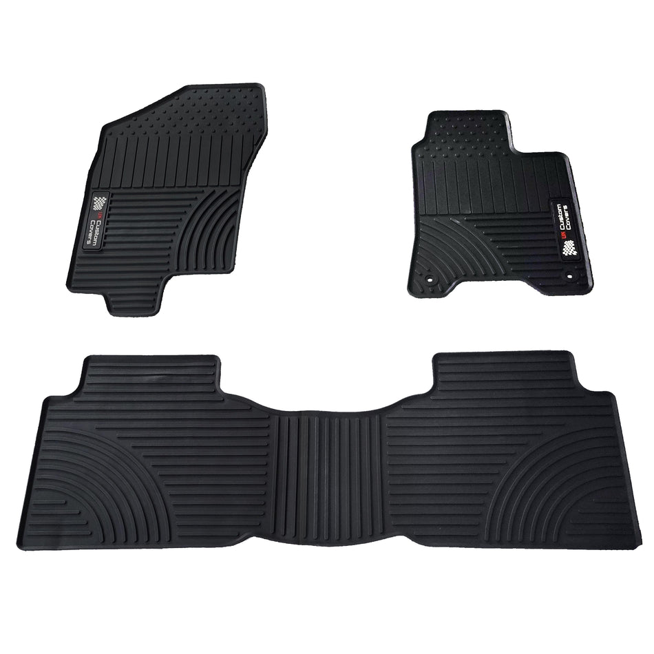 Fits Nissan Navara Double Cab Front & Rear Floor Mats (2015-2018)