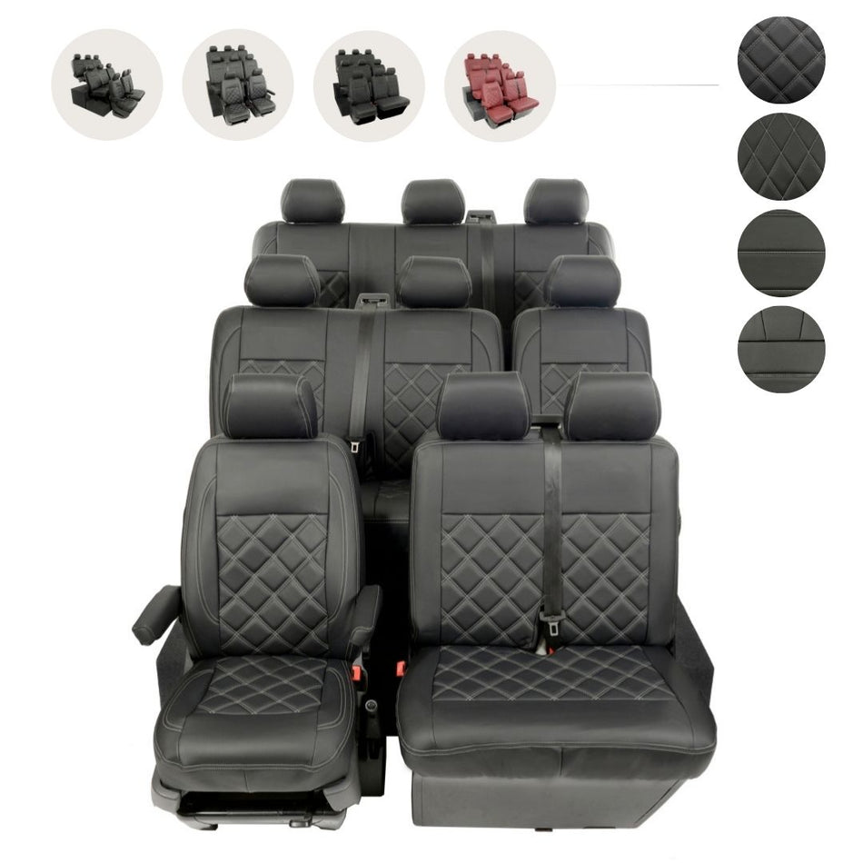 VW T6 / T6.1 Shuttle Tailored Leatherette Seat Covers (2015 Onwards)